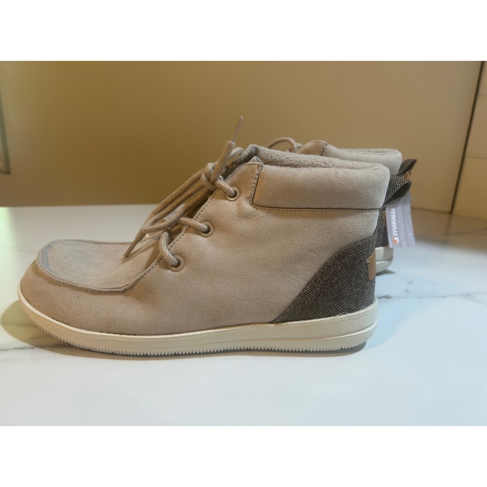 Makalu California Mens Tan Faux Suede Moc Toe Chukka Boots Size 11 NEW